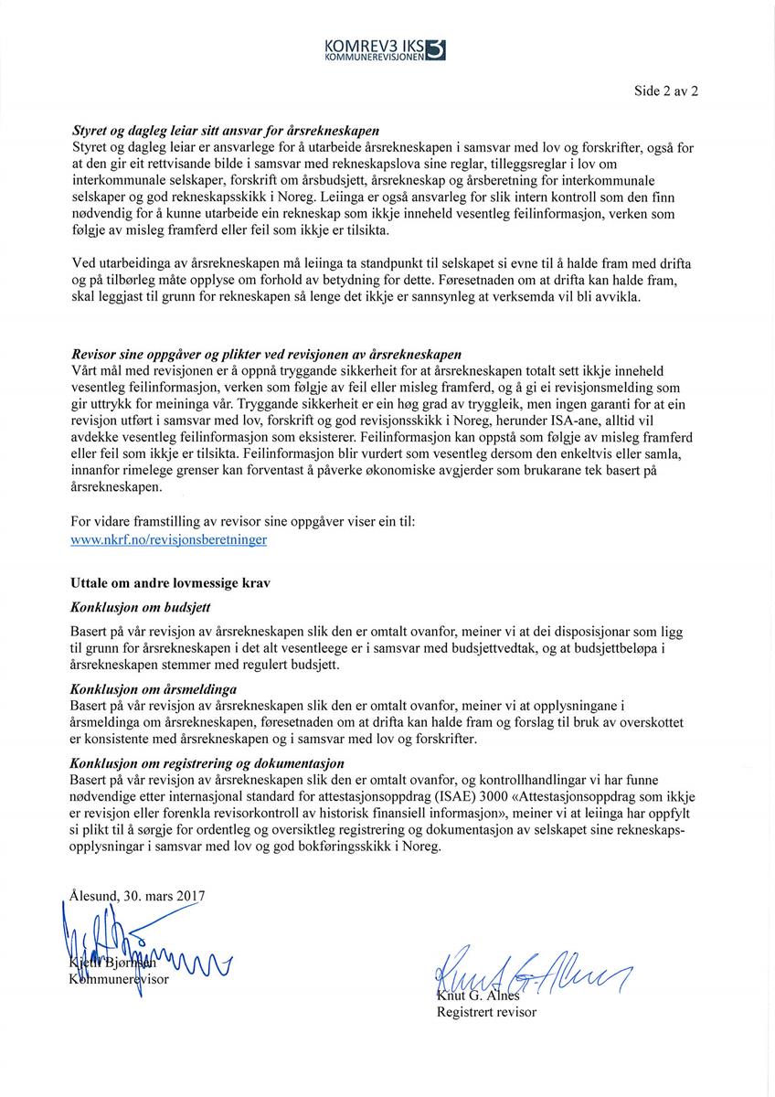Revisjonsmelding ÅRIM 2016_Side_2